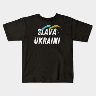 SLAVA UKRAINI GLORY TO UKRAINE PROTEST PUTIN PROTEST RUSSIAN INVASION Kids T-Shirt